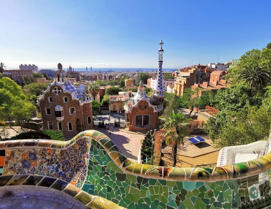 Vue aérienne de Barcelone depuis El Carmel