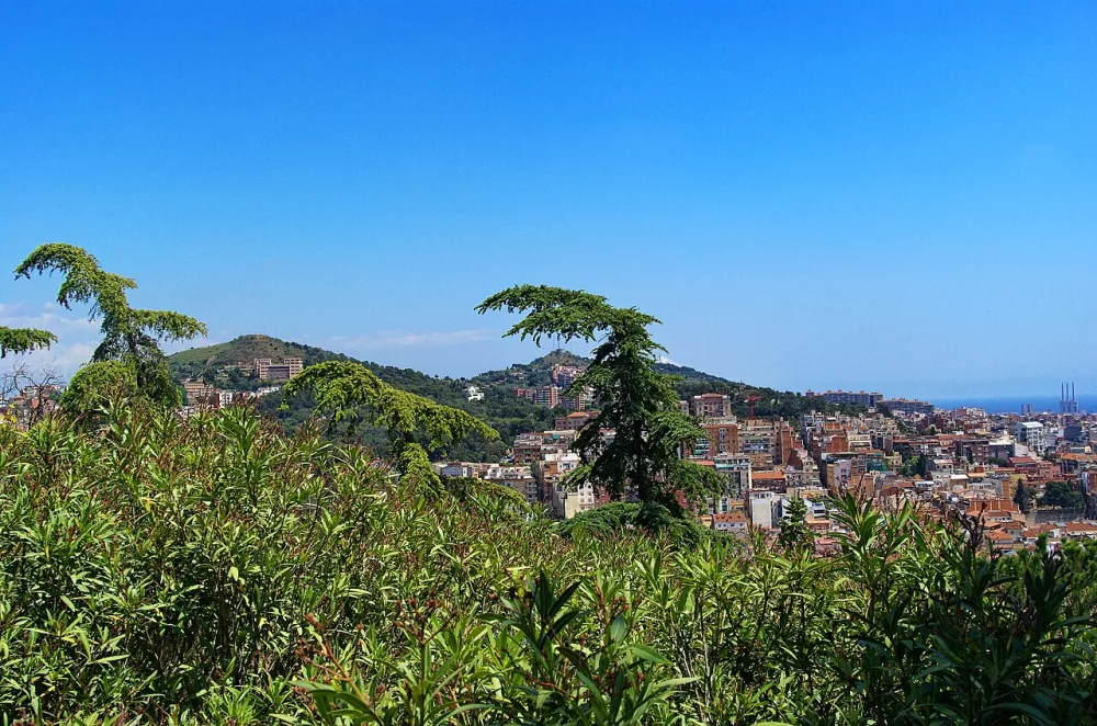 Vista de Barcelona desde la colina del Tibidabo