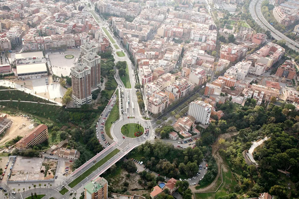 Une rue résidentielle d'Esplugues de Llobregat, Barcelone