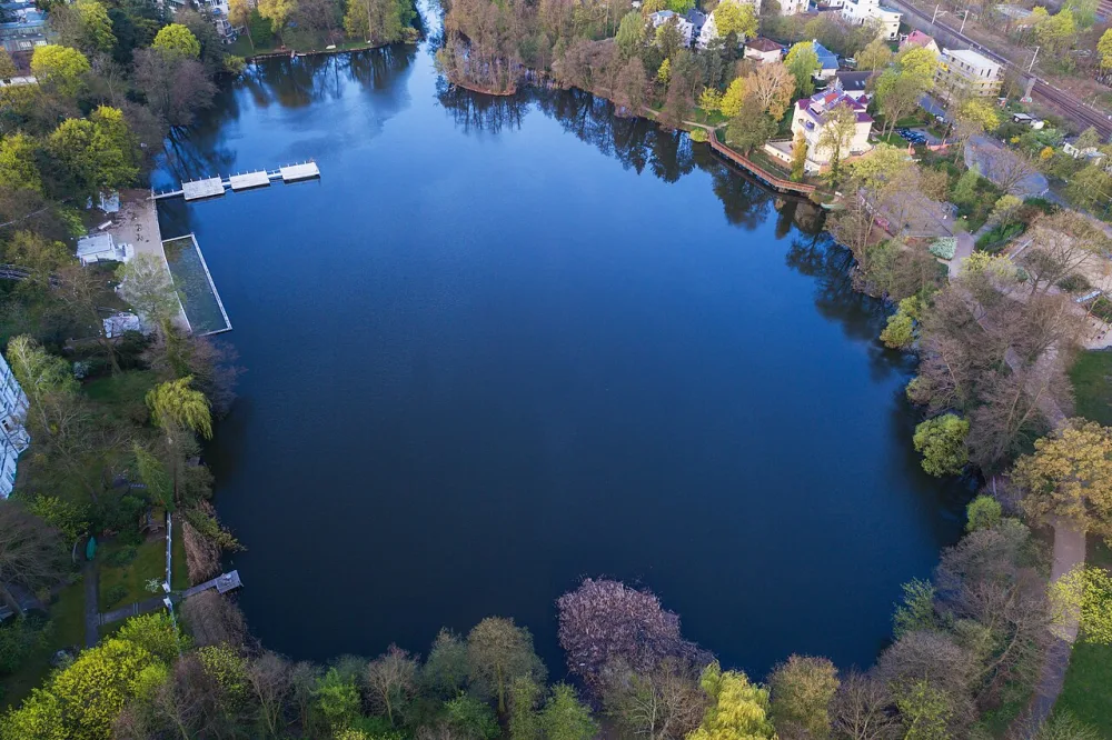 Le quartier de Halensee et son petit lac, Berlin