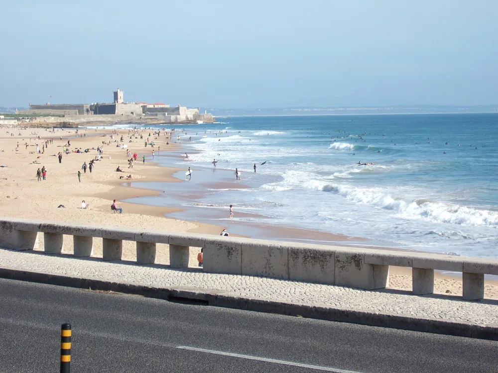 La playa de Carcavelos, área de Lisboa
