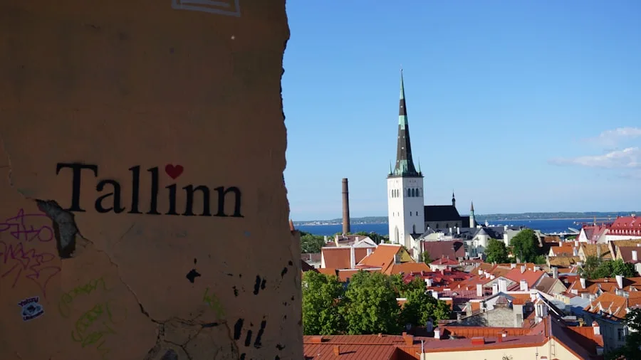La collina di Toompea con la cattedrale Alexander Nevsky a Tallinn