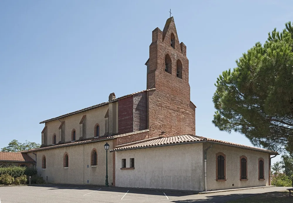 The Saint-Martin de Boville church in the old centre of Balma, east of Toulouse