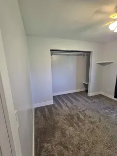 Empty bedroom in shared flat