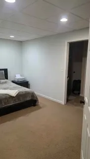 Bedroom in lived-in flat